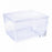DWK Staining Dish for Slide Racks - Soda Lime Glass Type III Staining Dish with Cover, Clear, 121 mm L x 90 mm W x 66 mm D - 900303