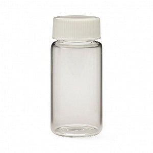 DWK Life Sciences Wheaton LS Vial - 20 mL Glass Liquid Scintillation Vial, Attached 22-400 Polypropylene Cap with Metal Foil / Pulp Liner - 986541