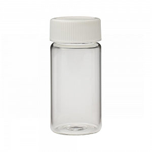 DWK Life Sciences Wheaton LS Vial - 20 mL Glass Liquid Scintillation Vial, Attached 24-400 Polypropylene Cap with Foamed Polyethylene Liner - 986560
