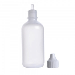 DWK Life Sciences Wheaton Stream Tip LDPE Bottle - Round LDPE Dropping Bottle with Stream Tip, Natural Color, 125 mL - W211607