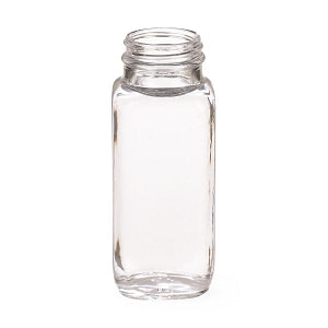 DWK Wheaton Clear French Square Bottles without Caps - BOTTLE, GLASS, F / S, W/O CAP, BULK, CLR, 8OZ - W216901