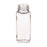 DWK Wheaton Clear French Square Bottles without Caps - BOTTLE, GLASS, F / S, W/O CAP, BULK, CLR, 8OZ - W216901