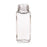 DWK Wheaton Clear French Square Bottles without Caps - BOTTLE, GLASS, F / S, W/O CAP, BULK, CLR, 8OZ - W216901