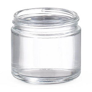 DWK Clear Straight-Sided Jars without Caps - JAR, GLASS, NO CAP 53-400, 2OZ, CLEAR, 144/CS - W216919