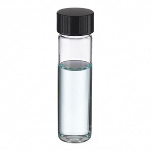 DWK Wheaton Lab File Clear Glass Sample Vials with Caps - VIAL, GLASS, PTFE / RUB LNR, CLR, 17X63MM, 8ML - W224584
