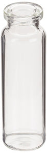 DWK Life Sciences Wheaton Flat Bottom Clear Headspace Vial - Type I Borosilicate Flat-Bottom Glass Vial, Clear, Standard Finish, 20 mL - W225279