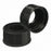 DWK Wheaton Linerless Black Phenolic Caps - Phenolic Screw-On Open-Top Cap with no Liner, Black, Cap Closure Size 20-400 - W240516
