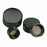 DWK Wheaton Solid Black Phenolic Screw Caps with Rubber Liners - Phenolic Screw-On Cap with PTFE/14B Rubber Liner, Black, Cap Closure Size 13-425 - W240820