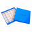 DWK Life Sciences Wheaton Cryofile Tissue Box - CryoFILE Water-Repellent Tissue Vial Storage Boxes, Blue, 25 Compartments for 50 Vials, 1" x 5" x 1" (130 x 130 x 25 mm) - W651610-B