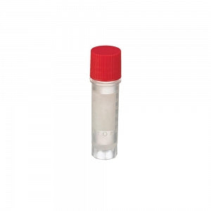 DWK Life Sciences Wheaton CryoElite Cap - CryoElite Sterile Polypropylene Cryogenic Vial, Red External Screw Cap, Writing Patch, 2 mL Capacity - W985864-100