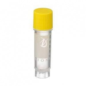 DWK Life Sciences Wheaton CryoElite Cap - CryoElite Sterile Polypropylene Cryogenic Vial, Yellow External Screw Cap, Writing Patch, 2 mL Capacity - W985866