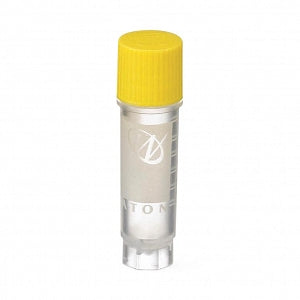 DWK Life Sciences Wheaton CryoElite Cap - CryoElite Sterile Polypropylene Cryogenic Vial, Yellow External Screw Cap, Writing Patch, 2 mL Capacity - W985866