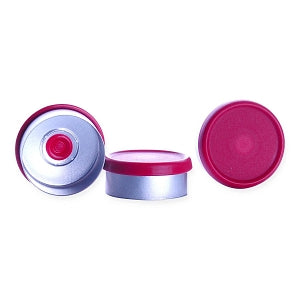DWK Life Sciences Sterile Flip-Off Seal for Vials - 20 mm Red Flip-Off Vial Seal - W986011-S