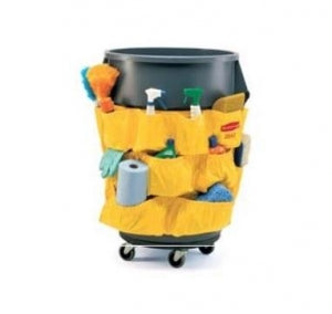 Waxie Sanitary Brute Caddy Bags - Brute Caddy Reinforced Vinyl Bag, 12-Pocket, Yellow - 730770