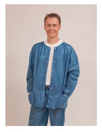Encompass Super-Soft Evolution Warm-up Jackets - Long-Sleeve Military Jacket, Blue, Size M - 9682