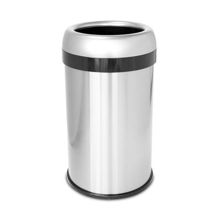 Open-Top Waste Can with Dual-Deodorizer Filter 13gal - Oval - 16"W x 11.5"D x 24.25"H