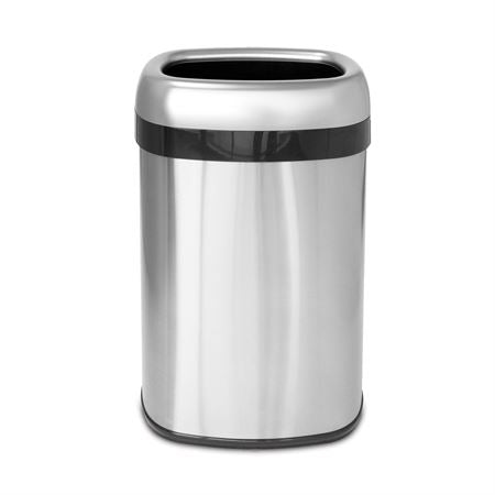 Open-Top Waste Can with Dual-Deodorizer Filter 16gal - Round - 14.25"W x 14.25"D x 30"H