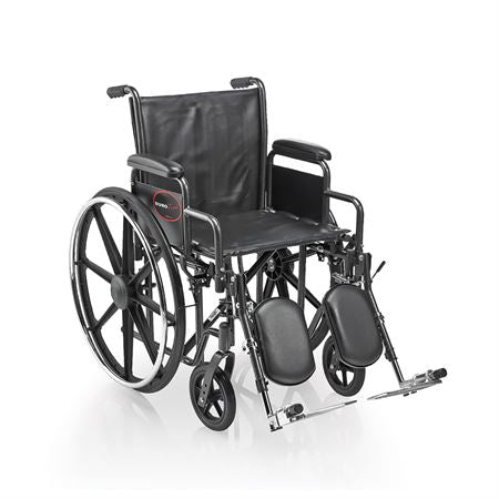 Wheelchair with Removable Arm and Elevating Legrest 18" - 250lb Weight Capacity