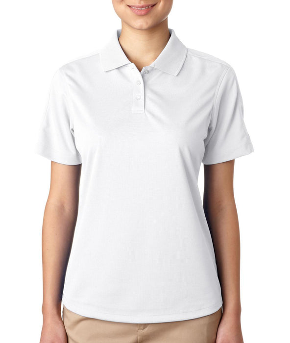 100% Polyester Cool and Dry Stain-Release Performance Polo Shirt, Women's, White, Size 3XL