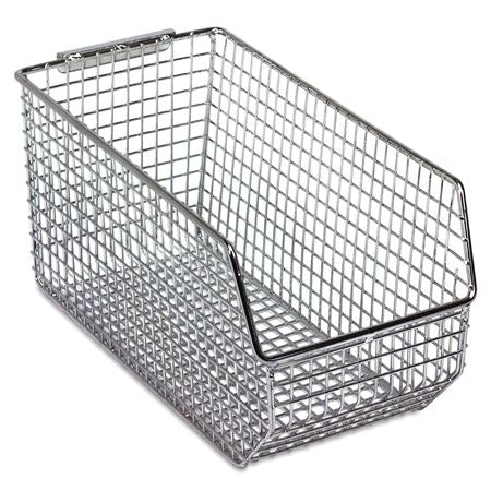 Wire Mesh Hang & Stack Bin 8.25"W x 18"D x 9"H