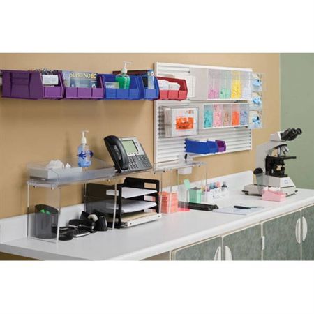 Workstation Riser Polycarbonate Bin - 15.75"W x 8"D x 3.25"H