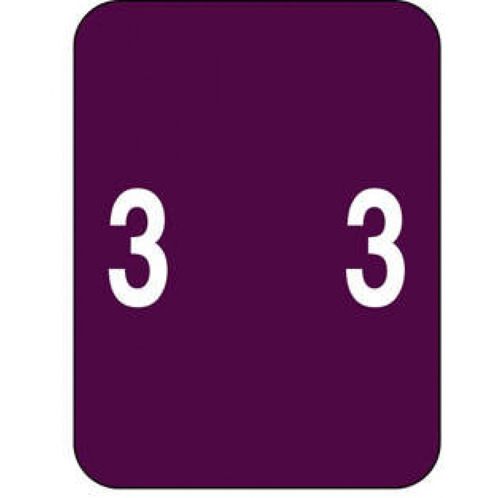 Material: Coated Paper; Color: Purple Dimensions: 1 1/2" X 2" 500/Roll