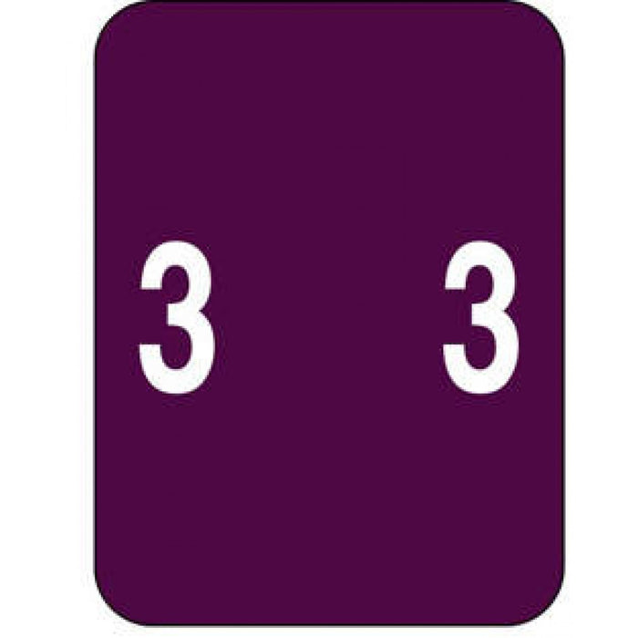 Material: Coated Paper; Color: Purple Dimensions: 1 1/2" X 2" 500/Roll