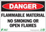 Zing Enterprises LLC Danger Flammable Material Signs - SIGN, DANGER FLAMMABLE MATERIAL, 7X10, AL - 1100A