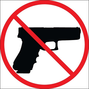 Zing Enterprises LLC Kansas No Concealed Weapons Signs - LABEL, CONCEALED CARRY, KANSAS, 8X8, 2PK - 1802S