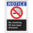 Zing Enterprises LLC No Smoking Any Type Signs - SIGN, NOTICE NO SMKING ANY TYPE, 10X7 AL - 1836A