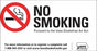 Zing Enterprises LLC Iowa No Smoking Signs - SIGN, NO SMOKING, IOWA, 10INWX7INH, PLASTIC - 1855