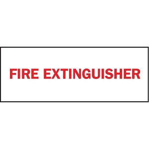 Zing Enterprises LLC Red on White Fire Extinguisher Sign - SIGN, FIRE EXTINGUISHER, RD / WHT 5X14 SA - 1900S