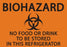Zing Enterprises LLC Biohazard No Food or Drink Signs - SIGN, BIOHZ NO FOOD OR DRINK, 5X7, SA, 2PK - 1916S