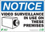 Zing Enterprises LLC Notice Video Surveillance Signs - SIGN, NOTICE VIDEO SURVEILLANCE, 10X14, AL - 2143A