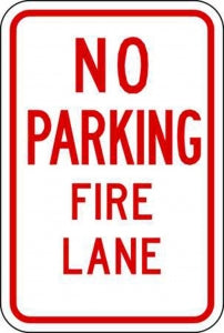 Zing Enterprises LLC Fire Lane No Parking Signs - SIGN, NO PARKING FIRE LANE, 12X18 - 2204