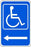 Zing Enterprises LLC Handicapped Parking Signs - SIGN, HANDICAP W/LEFT ARROW, 12X18 - 2208