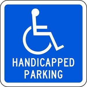Zing Enterprises LLC Handicapped Parking Signs - SIGN, HANDICAPPED PARKING W/PIC, 12X12 - 2211