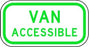 Zing Enterprises LLC Supplemental Parking Signs - SIGN, VAN ACCESSIBLE, 12X6, GREEN ON WHITE - 2215