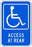 Zing Enterprises LLC Handicapped Accessible Parking Signs - SIGN, ACCESS AT REAR W/HANDICAP PIC - 2287