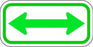 Zing Enterprises LLC Supplemental Parking Signs - SIGN, DOUBLE ARROW, GREEN / WHITE, 12X6 - 2289