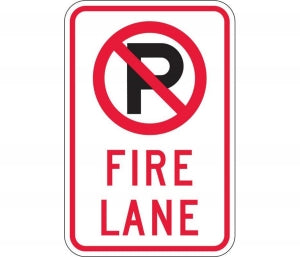 Zing Enterprises LLC Fire Lane No Parking Signs - SIGN, NO PARKING SYM FIRE LANE 12X18, EG - 2467