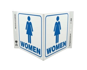Zing Enterprises LLC Restroom V and L Projecting Signs - SIGN, WOMEN V, 7 X 12 - 2548