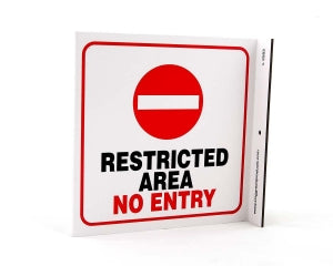 Zing Enterprises LLC Restricted Area V and L Projecting Signs - SIGN, RESTRICTED AREA L - 2583