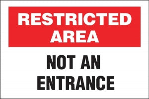 Zing Enterprises LLC Not An Entrance Security Sign - SECURITY SIGN, NOT AN ENTRANCE, 10X14 AL - 2743