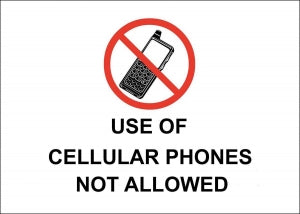 Zing Enterprises LLC No Cell Phones Decals - LABEL, NO CELL PHONES, 5X7, 2PK - 2769