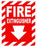 Zing Enterprises LLC Fire Extinguisher Signs w/Arrow - Fire Extinguisher Sign with Arrow, Self-Adhesive Polystyrene, 14" x 10" - 2888S