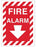 Zing Enterprises LLC Fire Alarm Signs - Fire Alarm Sign with Down Arrow, Plastic, 14" x 10" - 2891