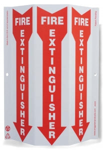 Zing Enterprises LLC Safety Tri-View Projecting Signs - SIGN, FIRE EXT, TRI VIEW, 12 X 9 - 4052