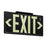 Zing Photoluminescent Glow Exit Signs - SIGN, EXIT, BLACK, GLOW, DBL-SIDED, I / O - 7412