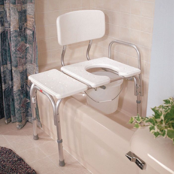 Carex Transfer Bench with Commode — Grayline Medical